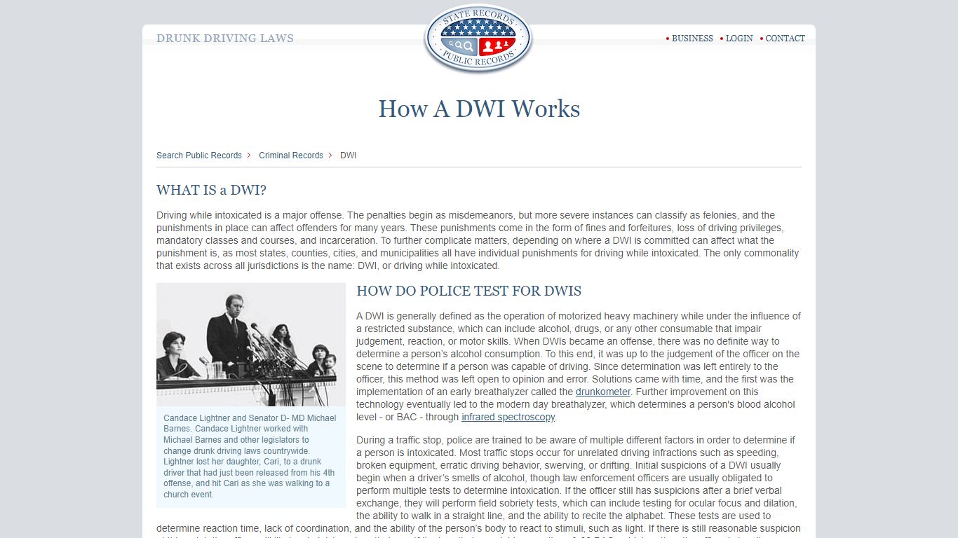 How A DWI Works - State Records